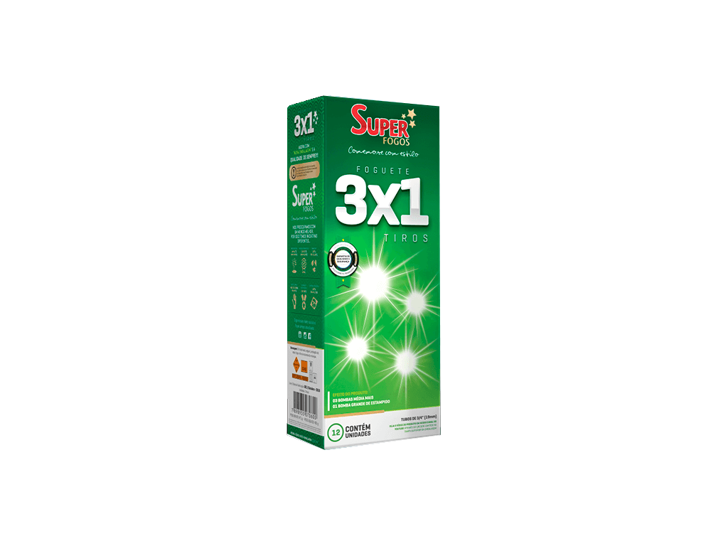 Foguete 3X1 Tiros