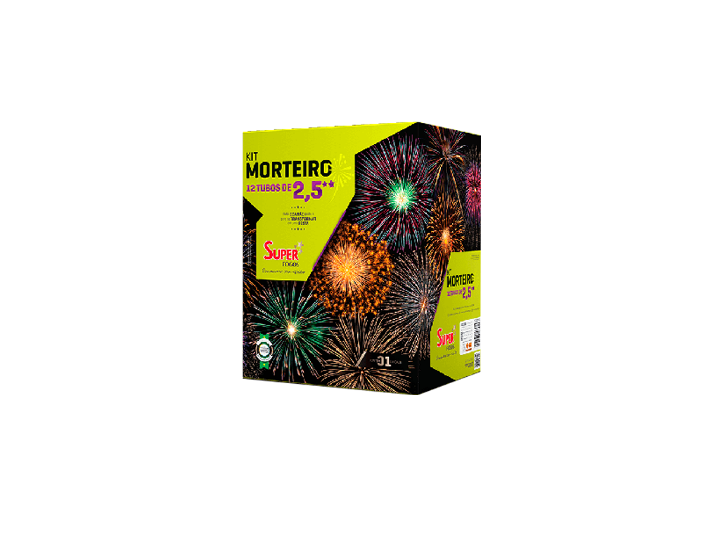 Kit Morteiro 2,5″ – 12 Tubos