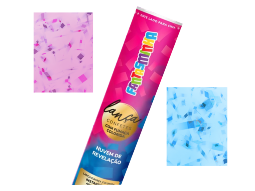 Lança Confete com Fumaça Colorida - Revelação